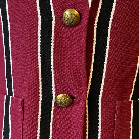 Lauren Ralph Lauren Stripe-Print Blazer size M medium - Picture 3 of 7